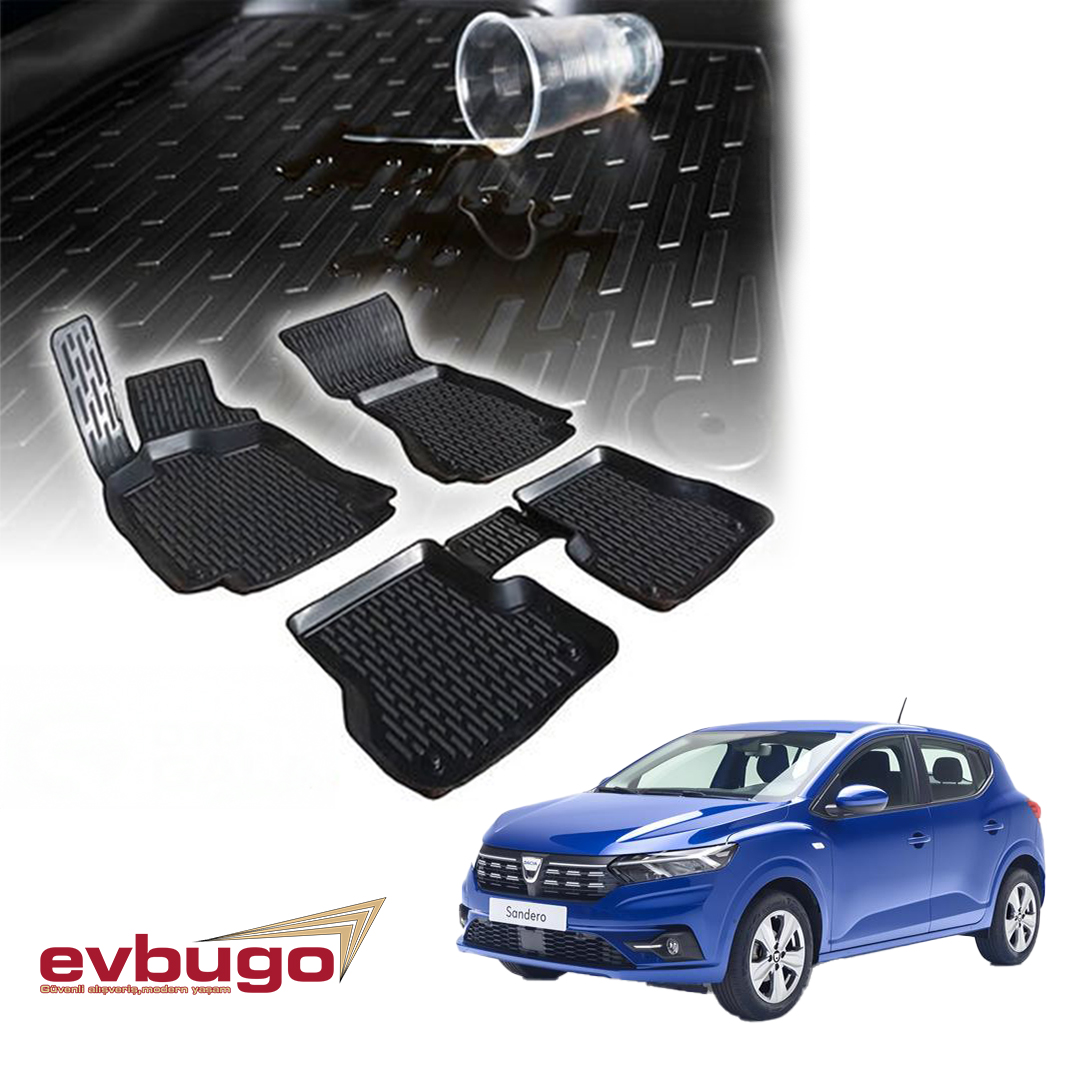 3D PASPAS SİYAH DACIA SANDERO 2007--2012